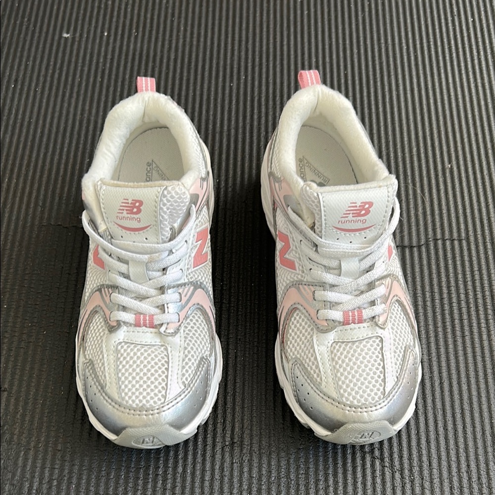New Balance Kids' Sneakers in White and Pink